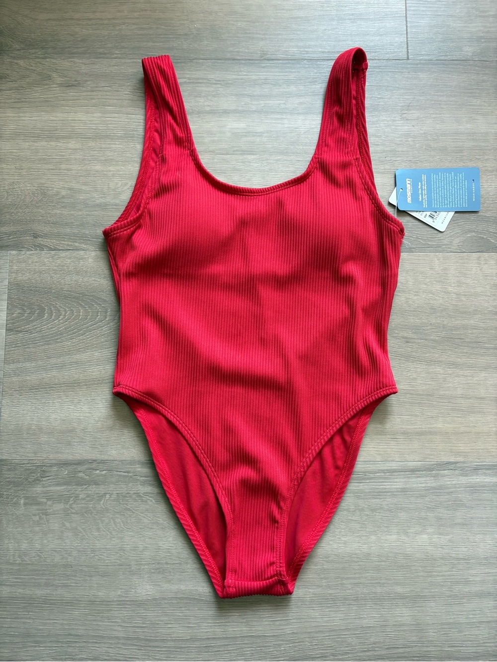 NWT Mossman Ribbed Red One-Piece Swimsuit